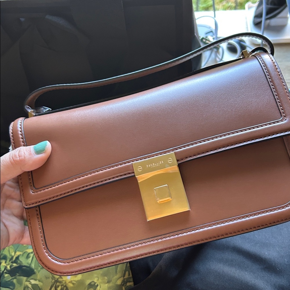 DeMellier The Paris Crossbody Bag Smooth brown NEW - Picture 3 of 7